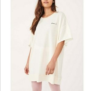 Free People Cozy Cool Girl Lounge Tee / Ivory Dream On